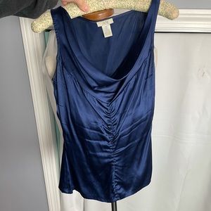 Caché Blue silky blouse size xs